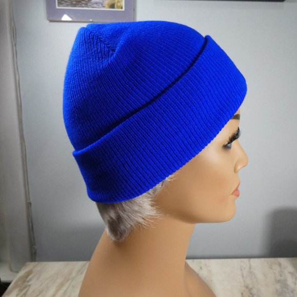 REDUCED!! Blue B Boston logo Knit Cap Beanie Blue - Picture 4 of 8